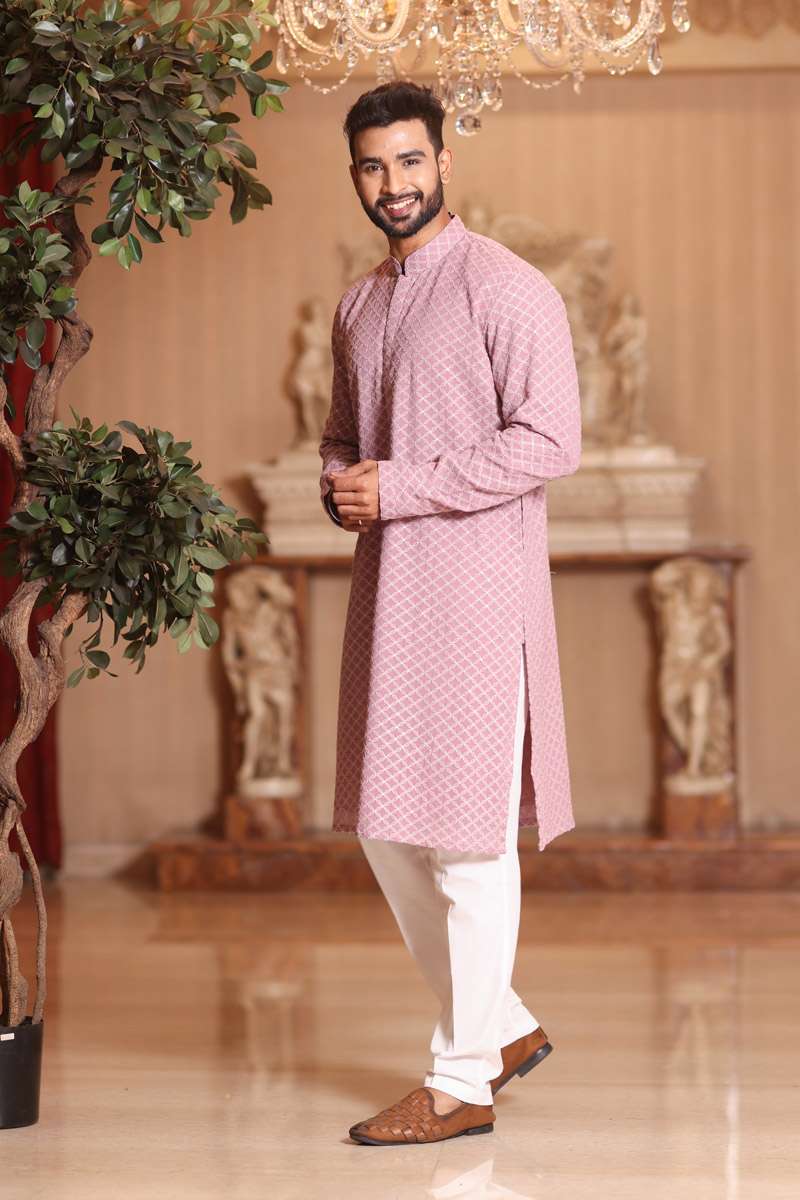 Mauve Georgette Kurta Set
