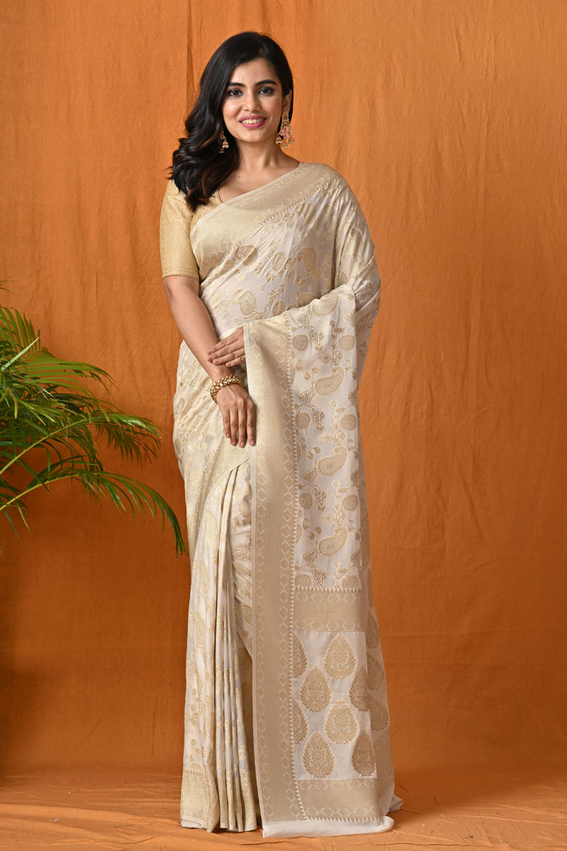 Off-white Printed Co-Ord Set  Fashion, Off white jacket, Pant saree